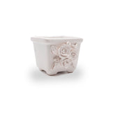 Vaso Cachepot Quadrado Branco